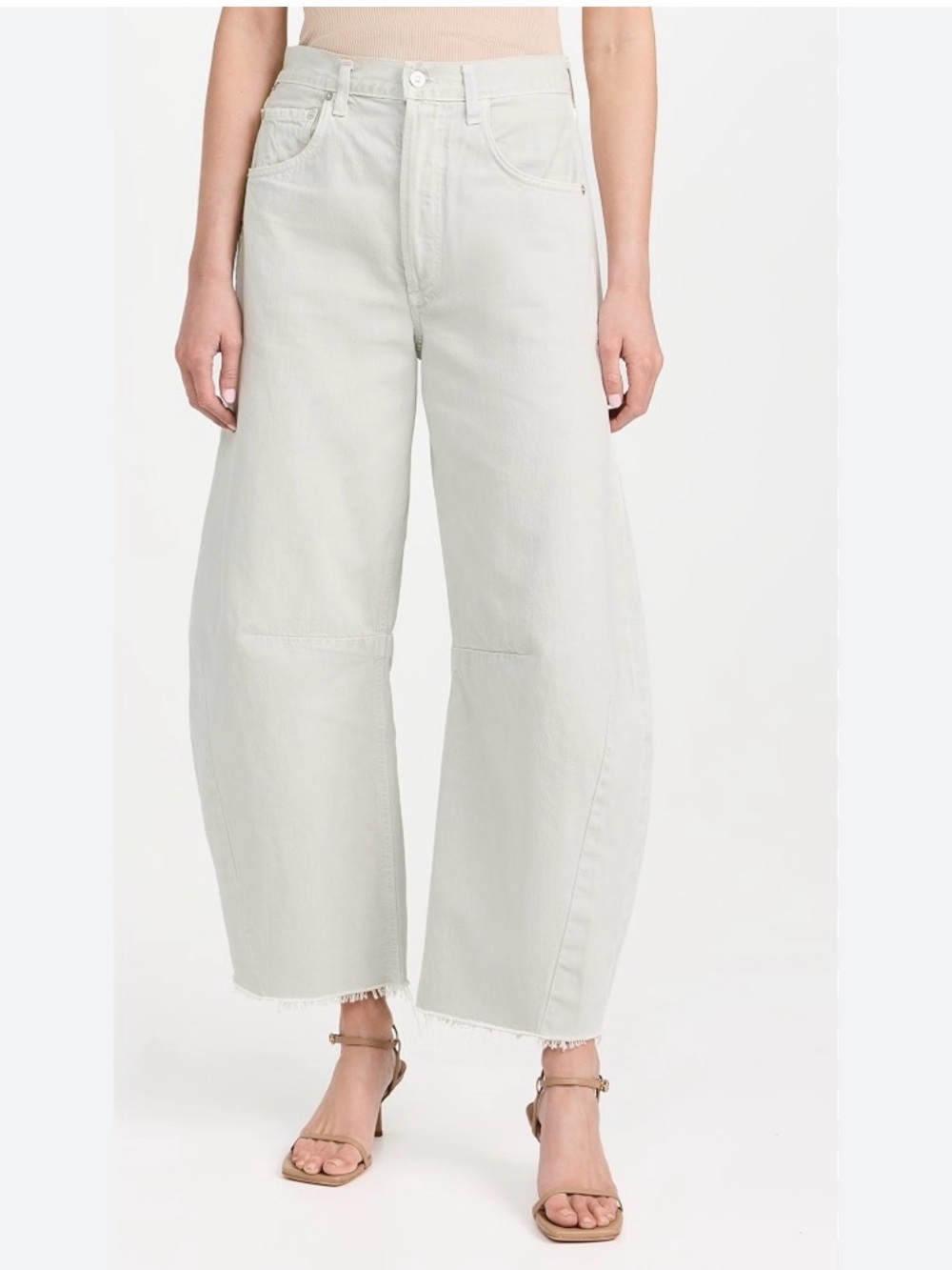 Citizens Of Humanity Off-White Wide-Leg Jeans